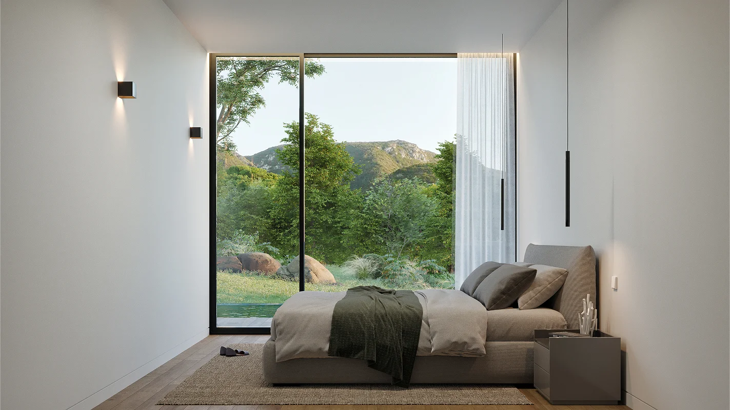 Bedroom with stunning nature views